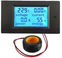 Medidor de Potencia,amperimetro y voltimetro, LCD